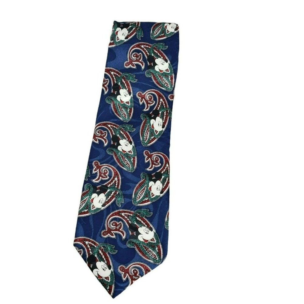 Disney Mickey Unlimited Balancine Tie Works Paisley Mickey‎ Mouse Tie Necktie